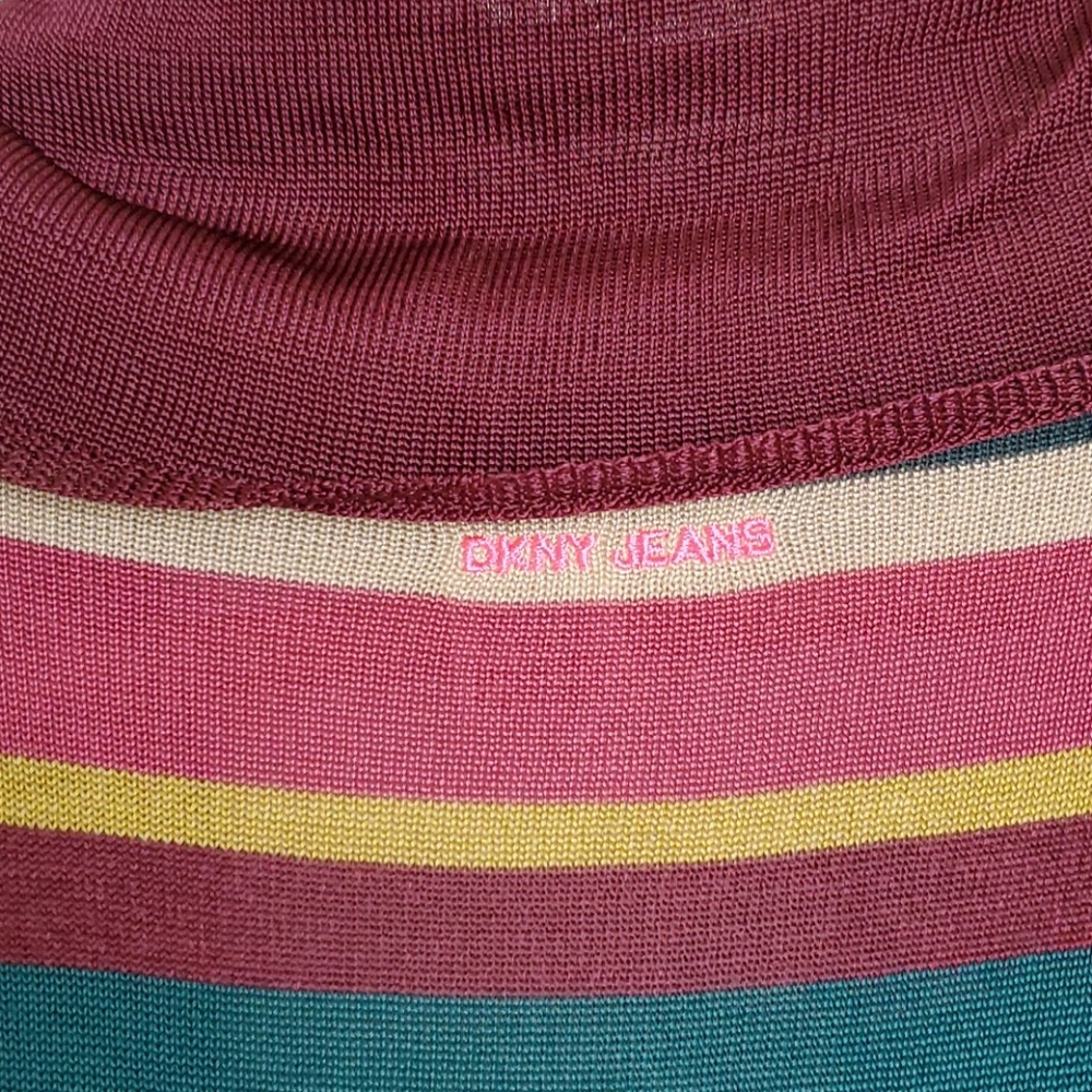 DKNY NWT striped half sleeve sweater dress M - Picture 6 of 8